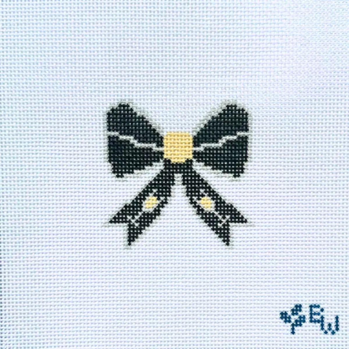 Boxwood Needlepoint January Bow