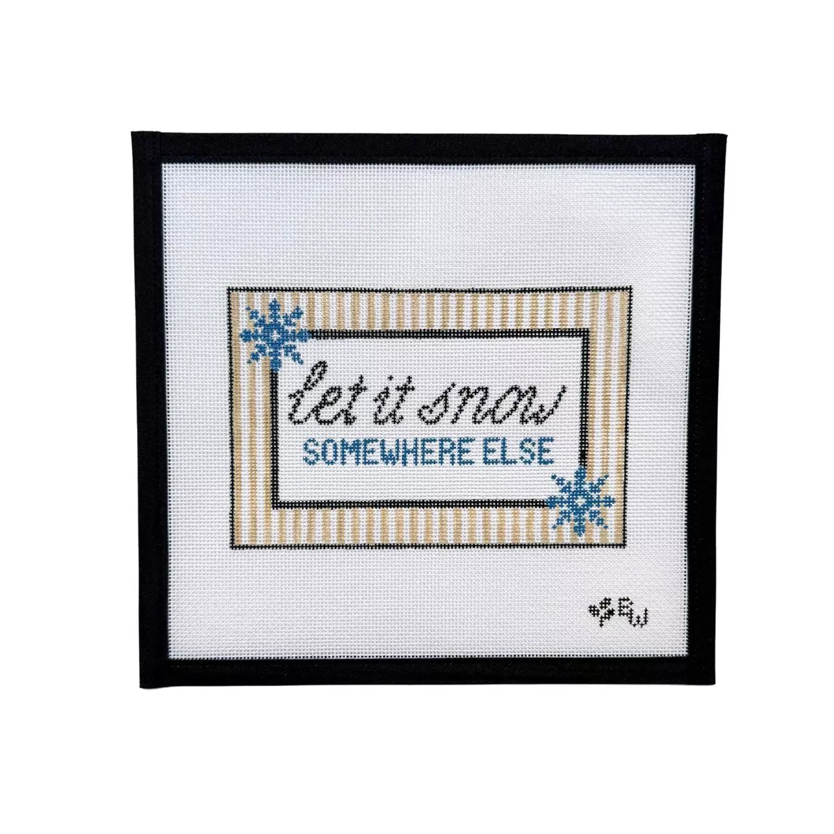 Boxwood Needlepoint Let It Snow Somewhere Else