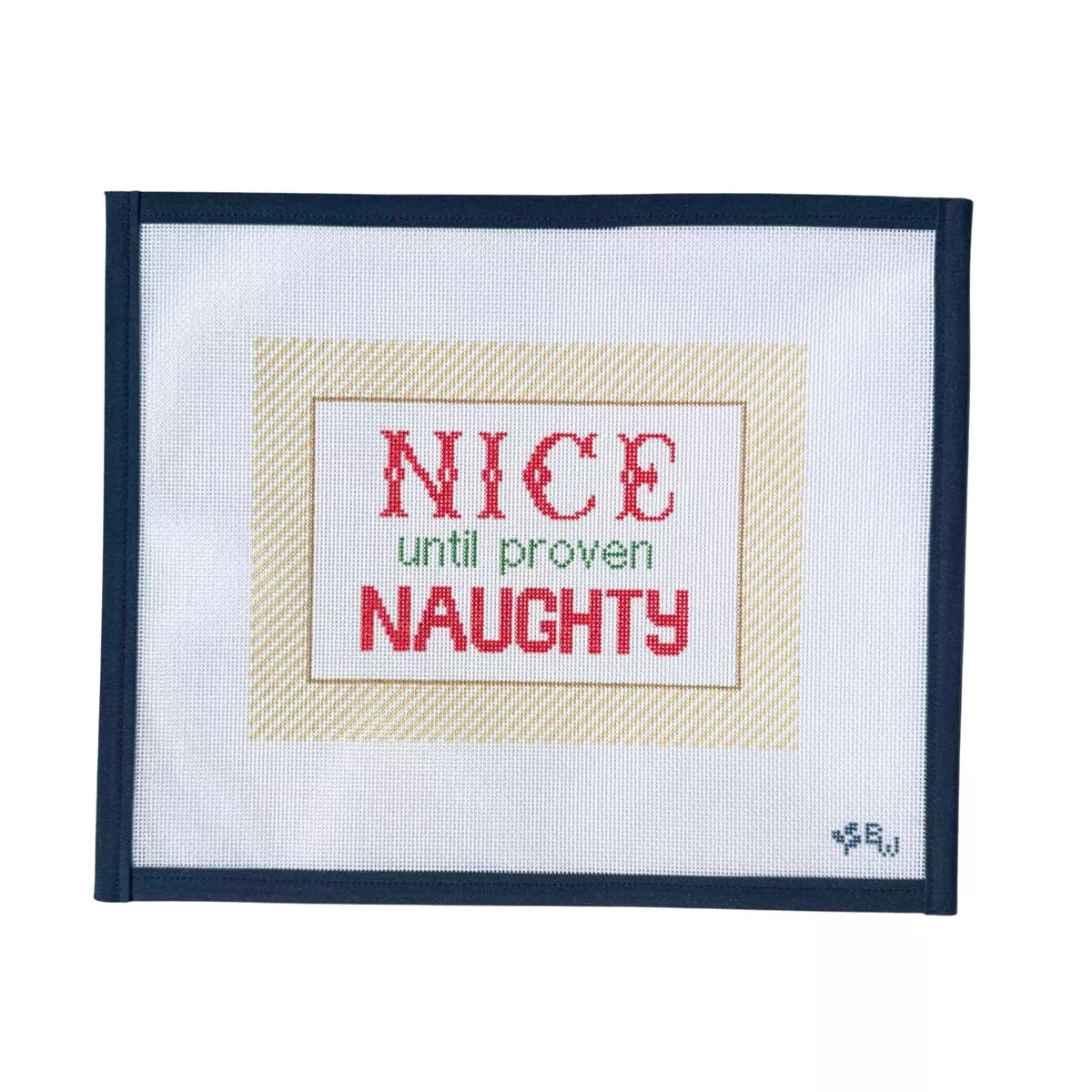 Boxwood Needlepoint Nice Until Proven Naughty