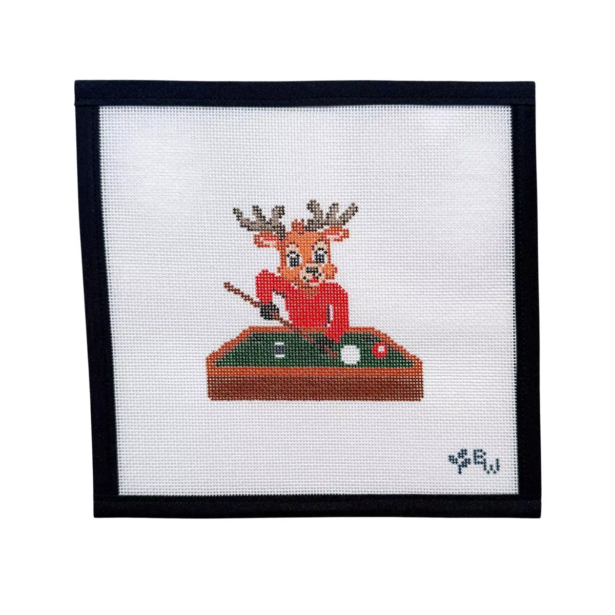 Boxwood Needlepoint Pool Reindeer