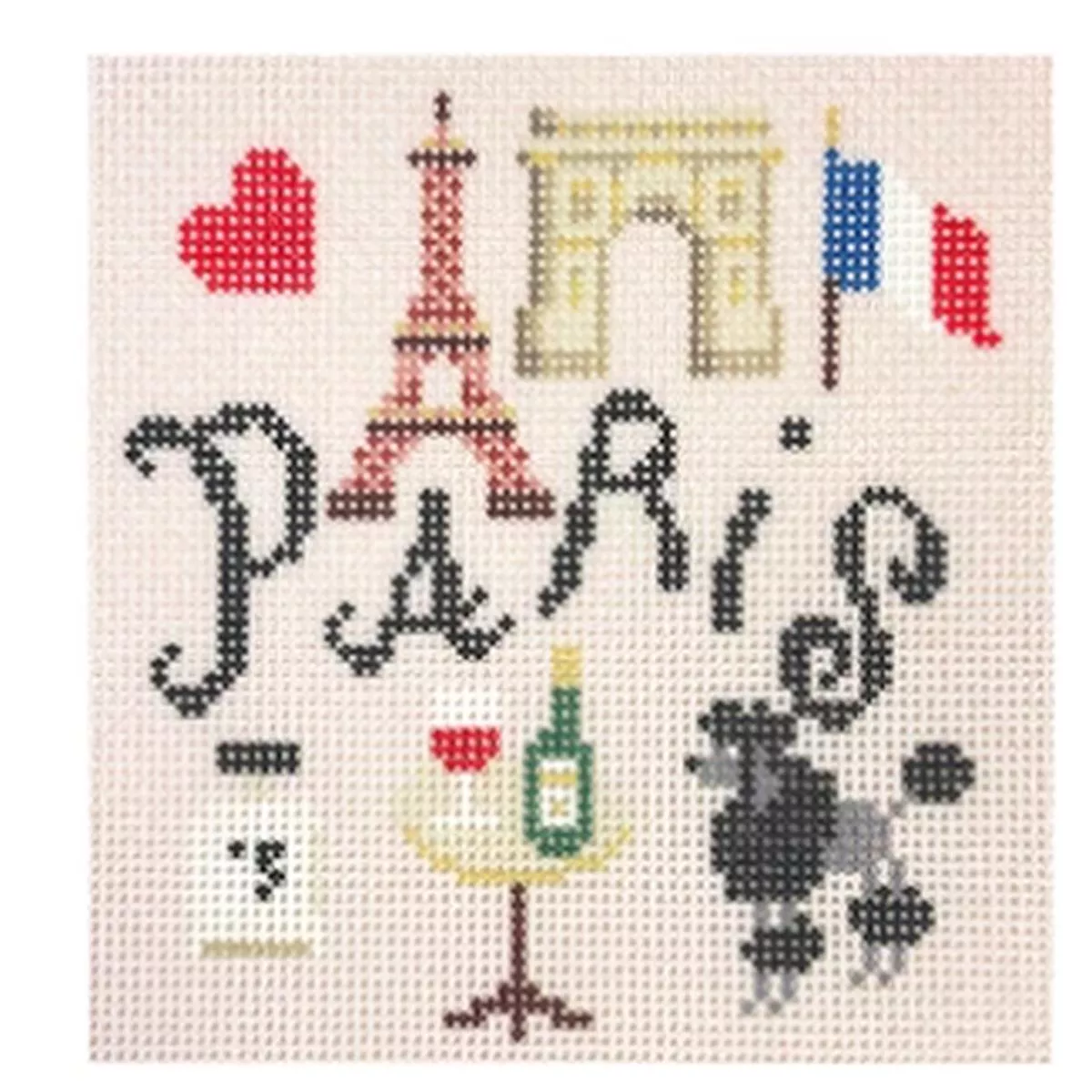 Bradley Needlepoint NTG KB266 Paris 4" Square