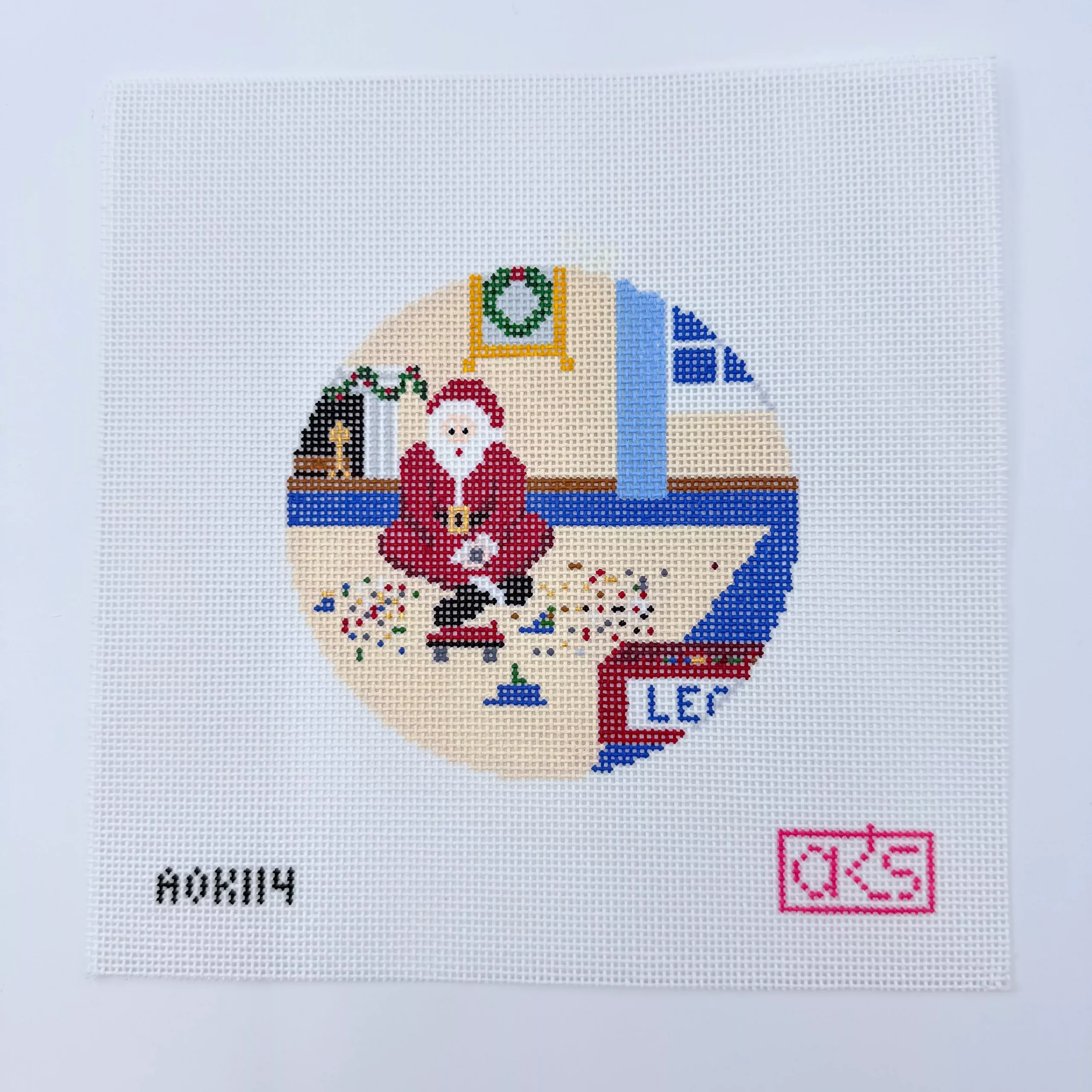 Building Blocks Santa Canvas