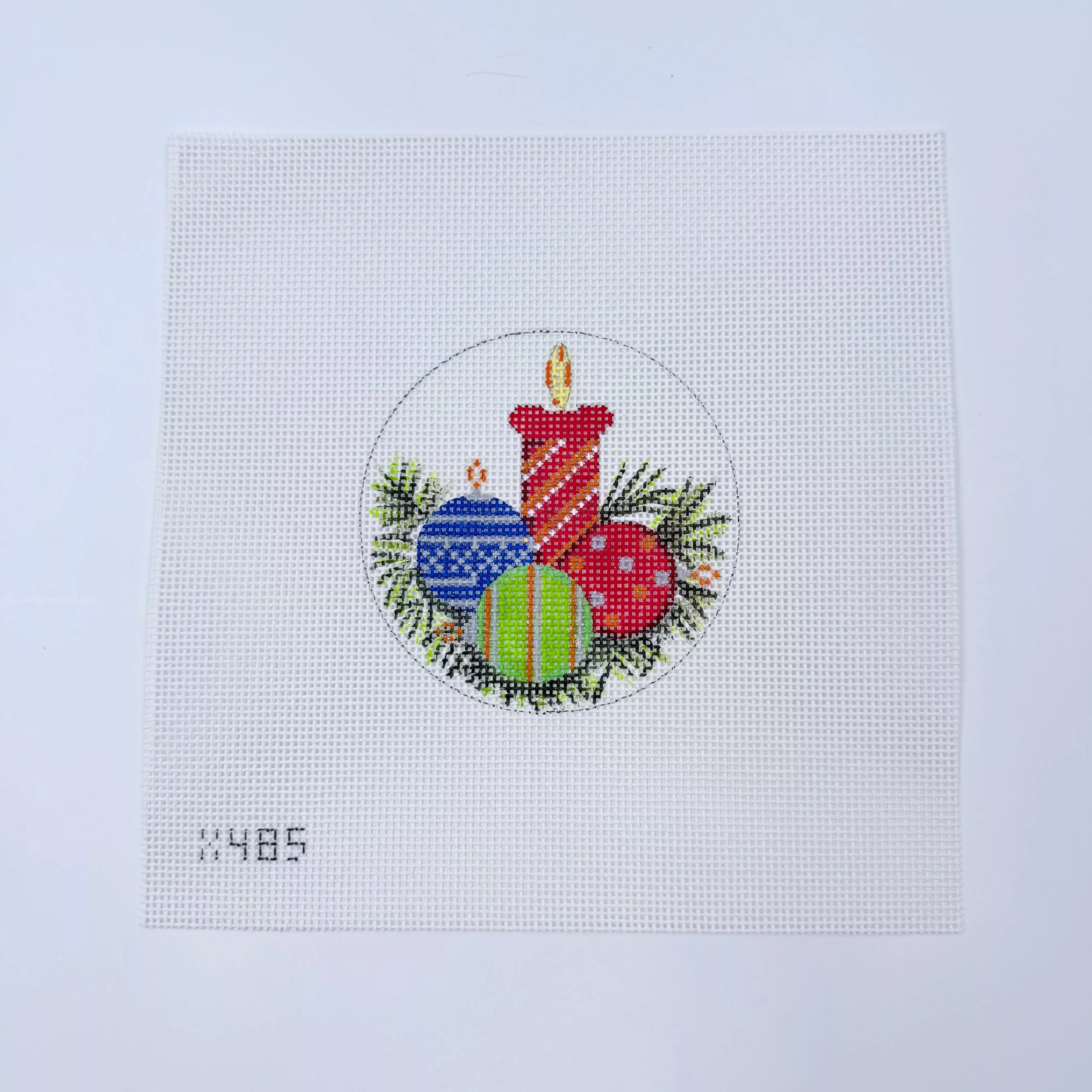 Candle and Ornaments Canvas