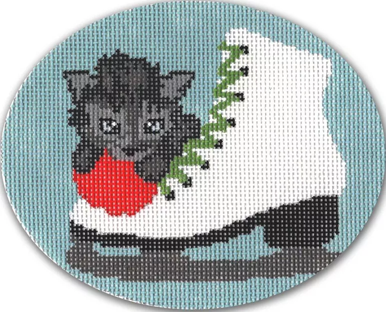 CBK Needlepoint Collections – Ice Skate Kitten