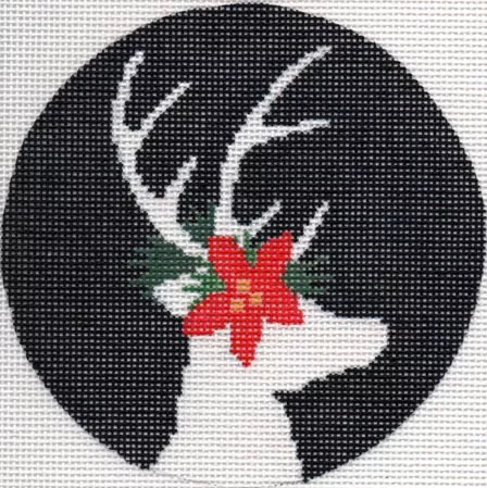 CBK Needlepoint Collections – Reindeer on Black
