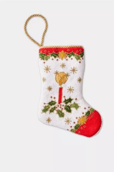 Finished Bauble Stocking: Alpine Christmas Candle