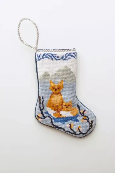 Finished Bauble Stocking: Foxy Family