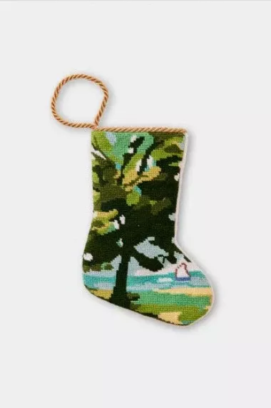 Finished Bauble Stocking: Holiday Sail