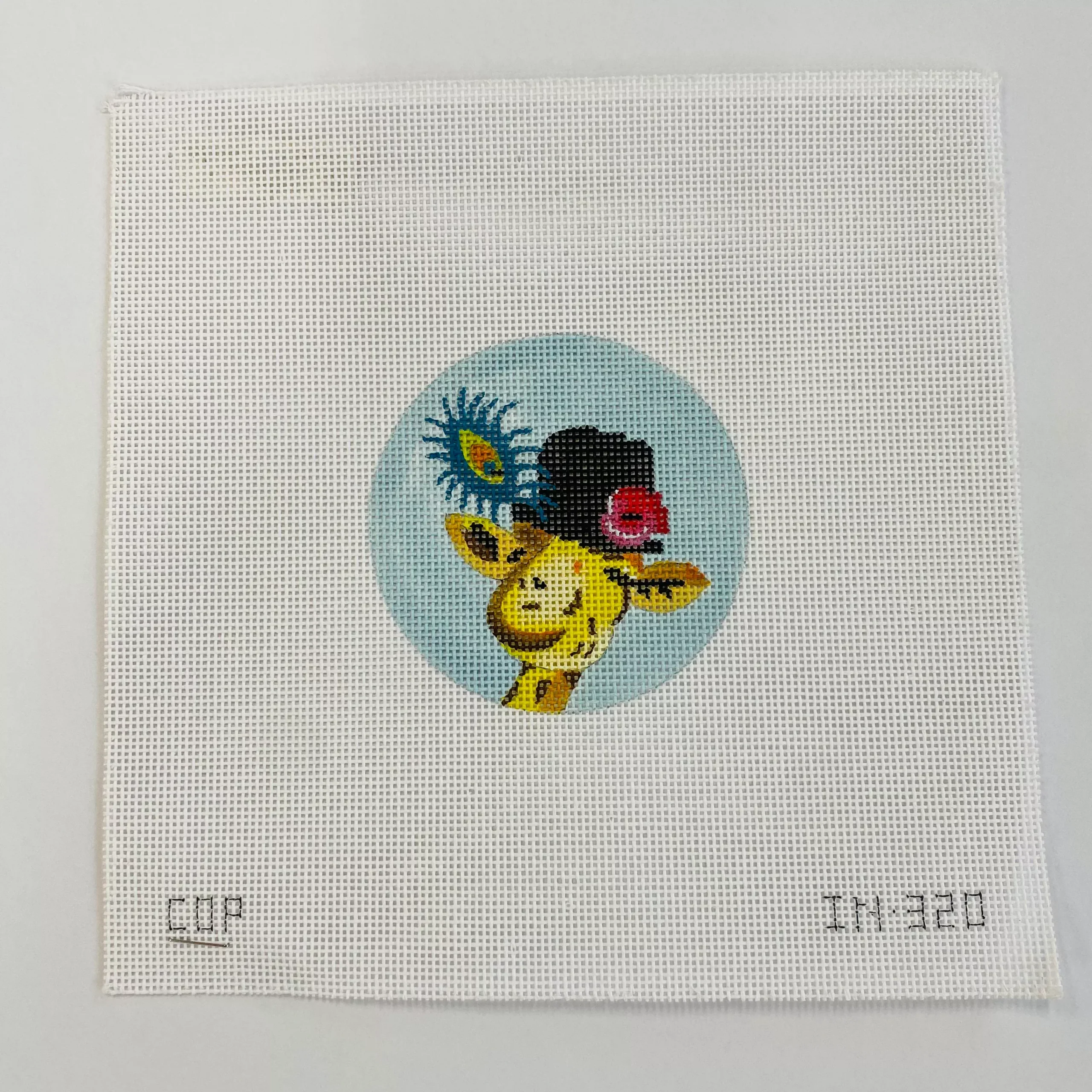 Giraffe with Top Hat Canvas