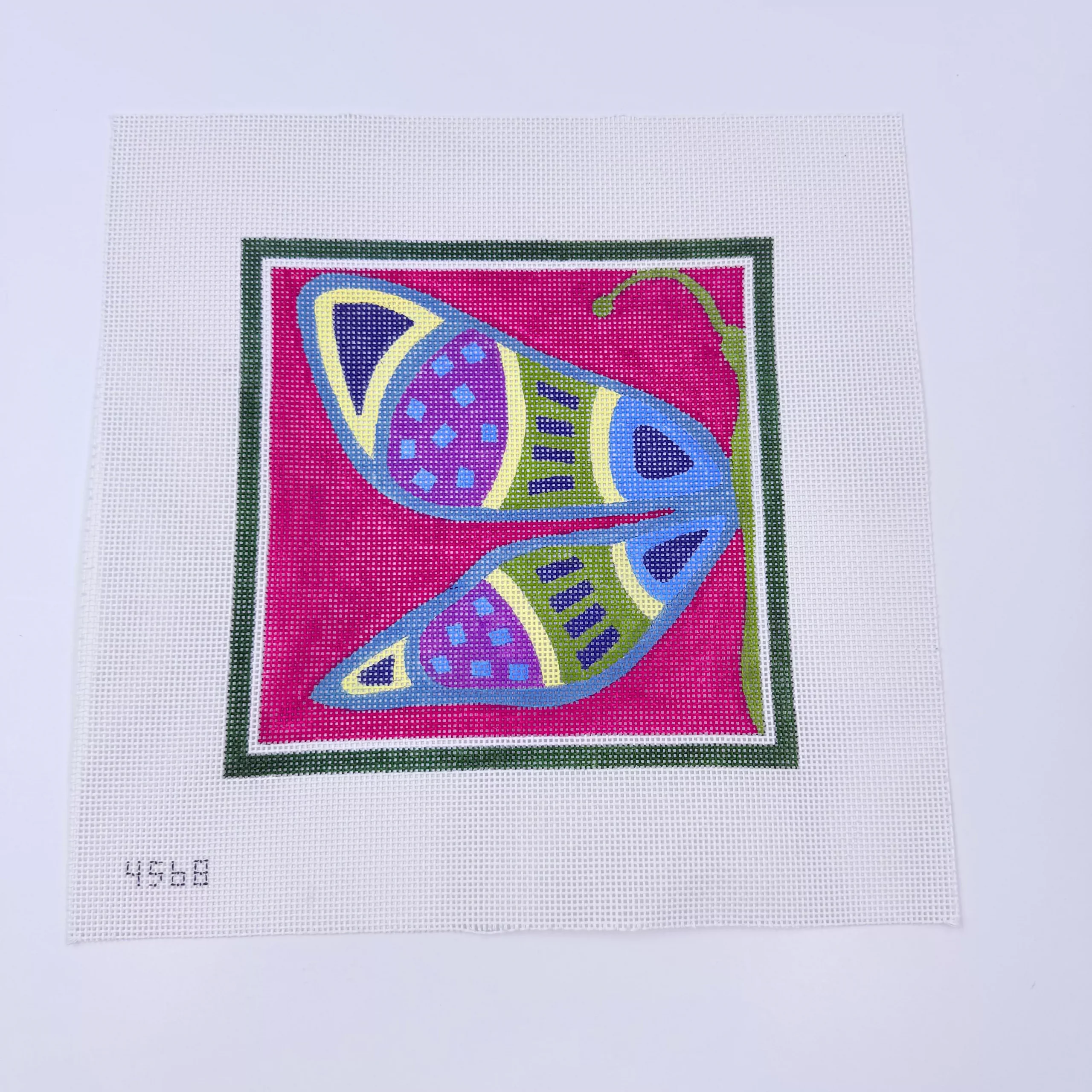 Half Butterfly on Fuchsia Canvas
