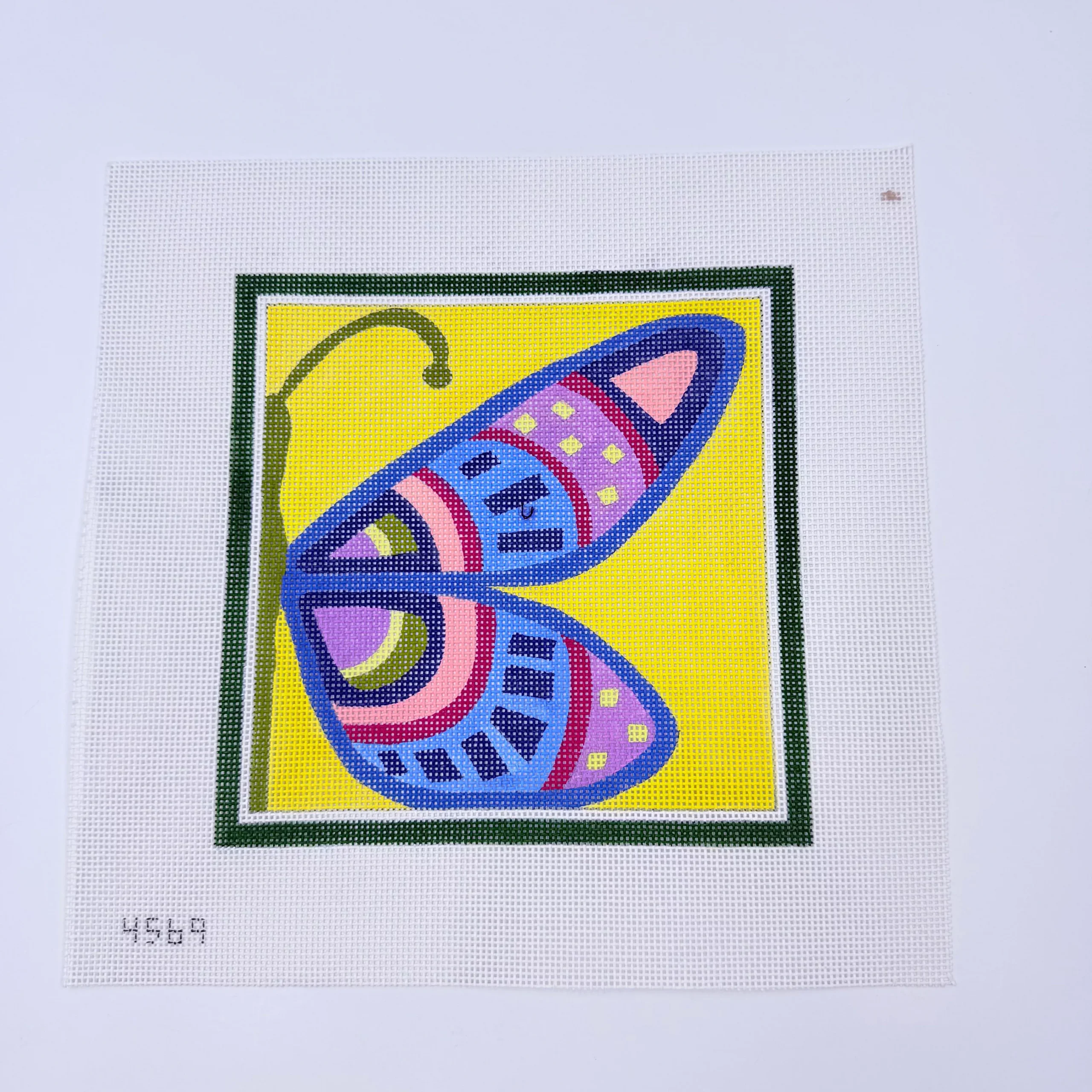 Half Butterfly on Yellow Canvas