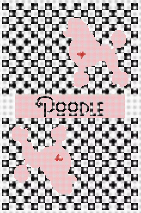 Kimberly Ann Needlepoint – Poodle Makeup Bag