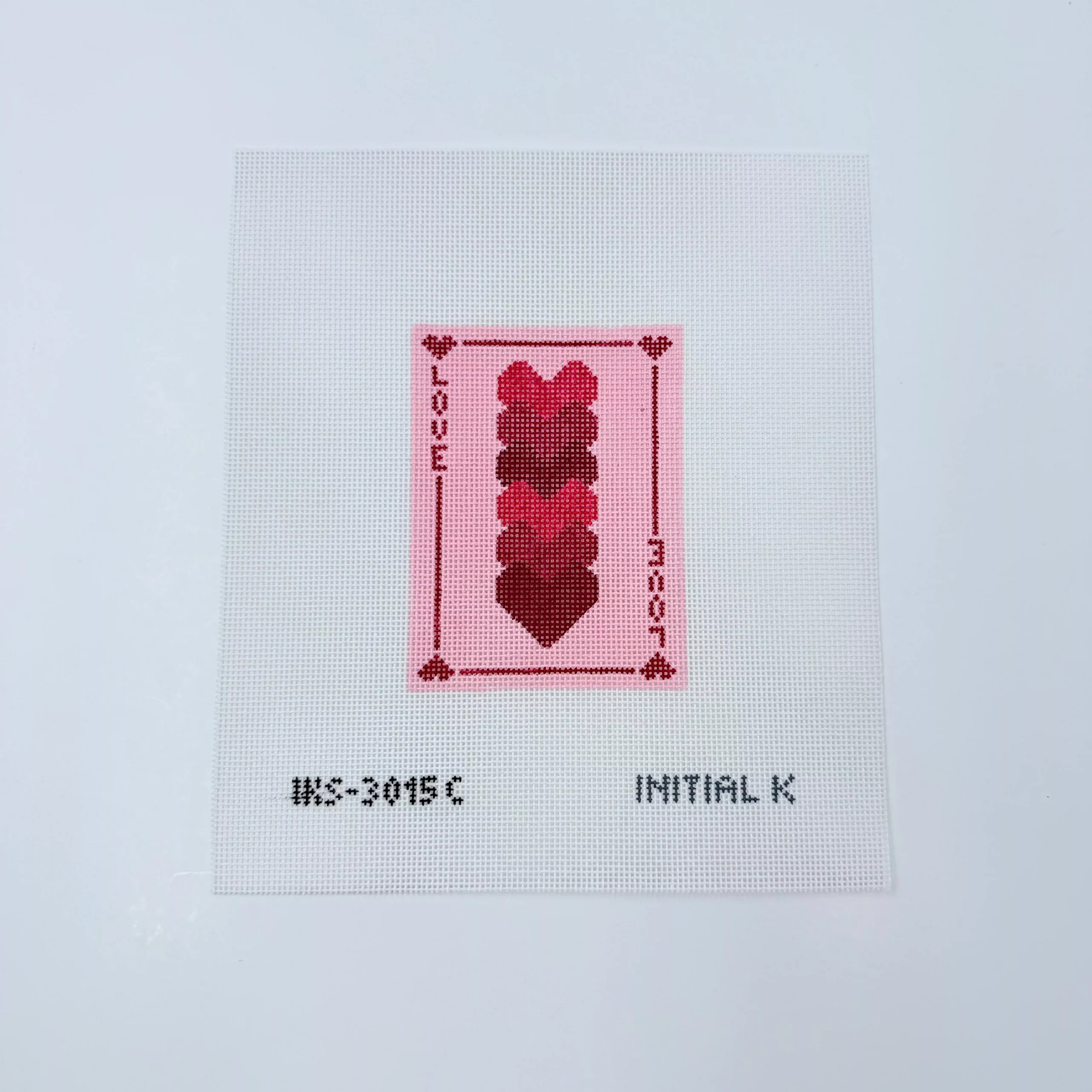 Love Card with Hearts Canvas