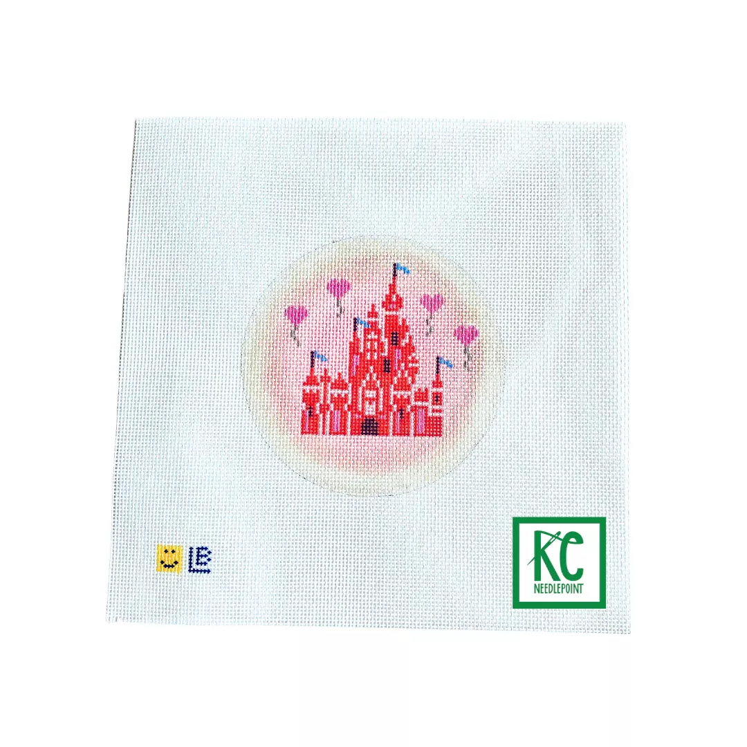 Love Castle with Heart Balloons Canvas