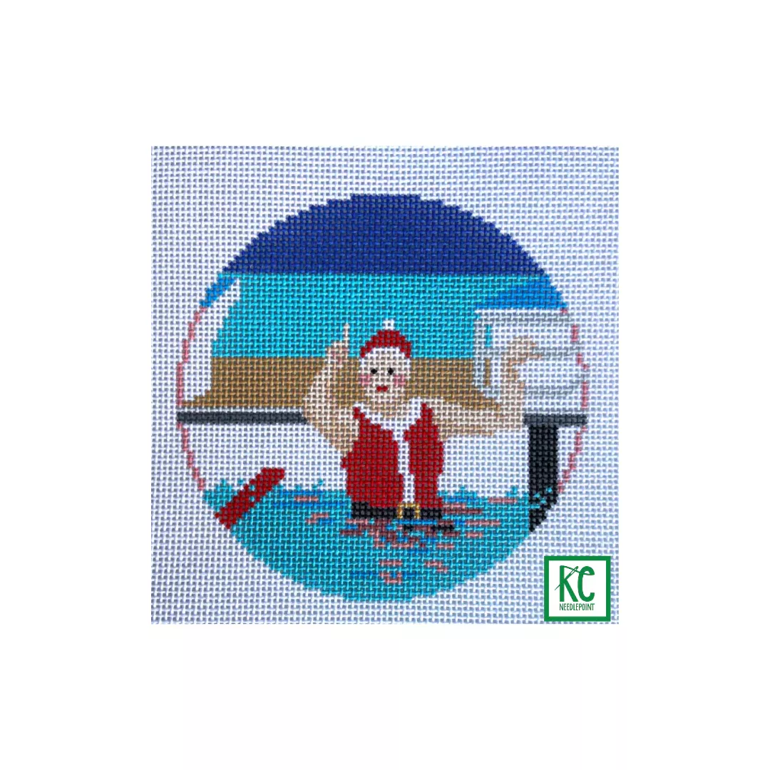 Mrs. Claus Swimming Canvas