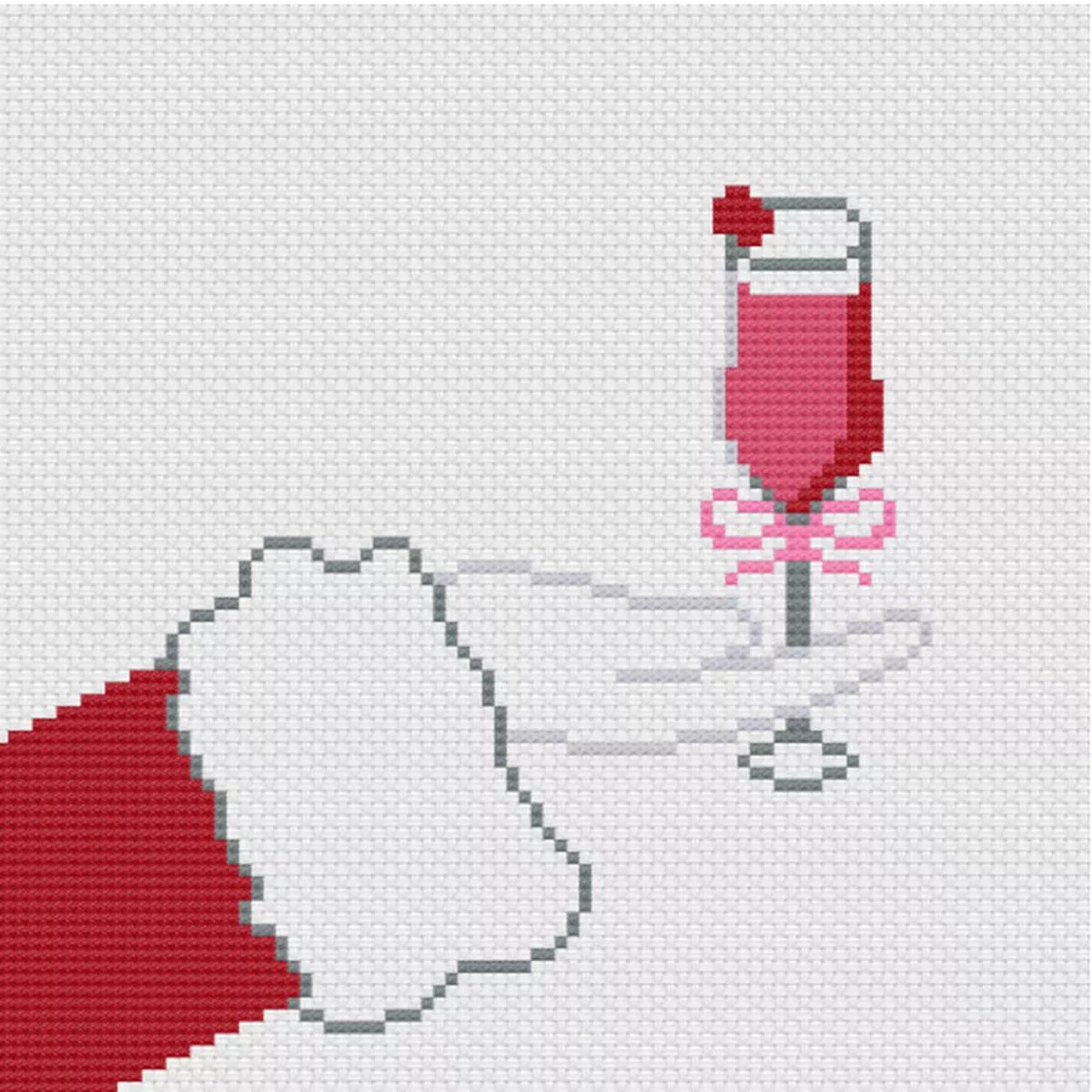 Officially Needlepoint Santa Sips Kir Royale