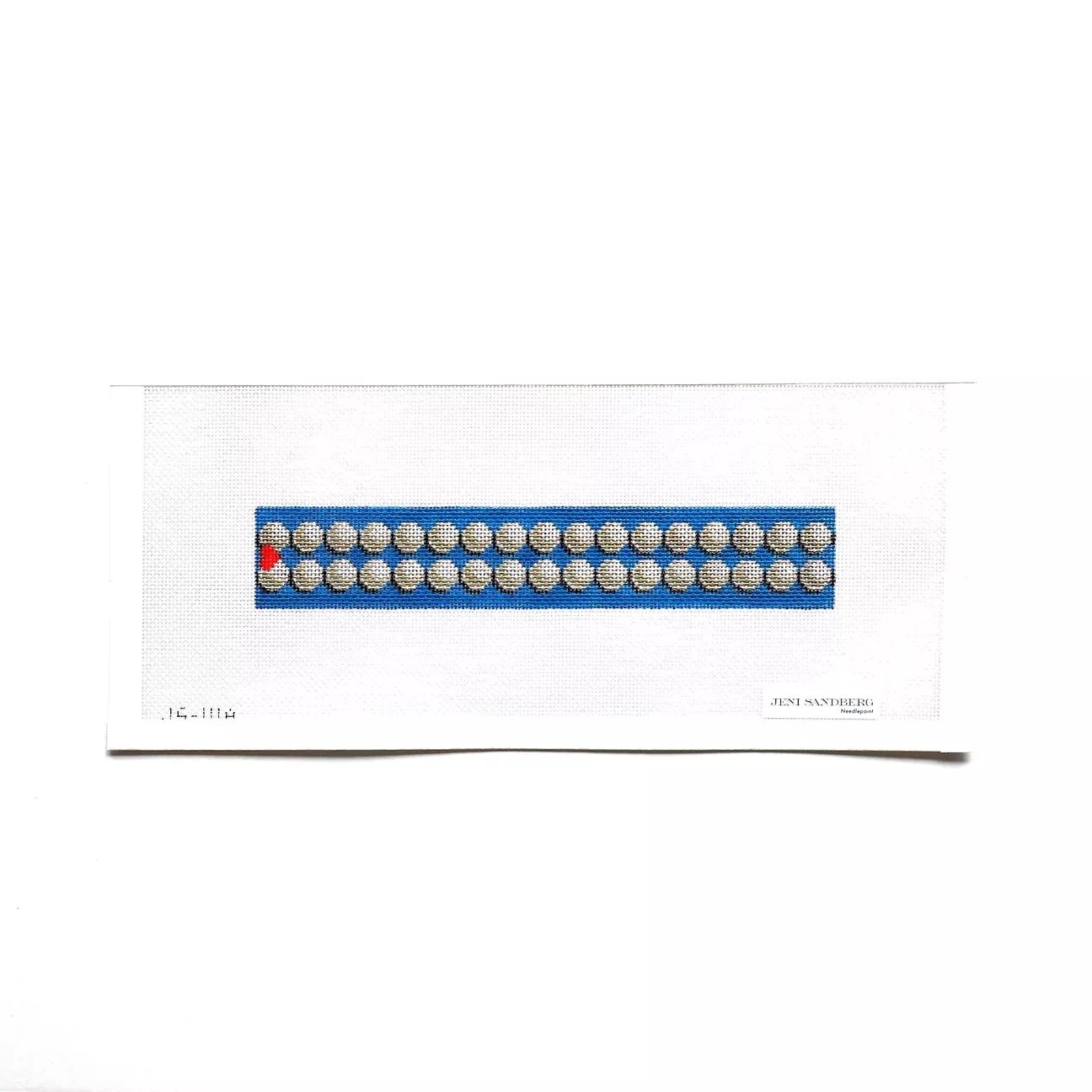 Pearls on Blue Key Fob Canvas