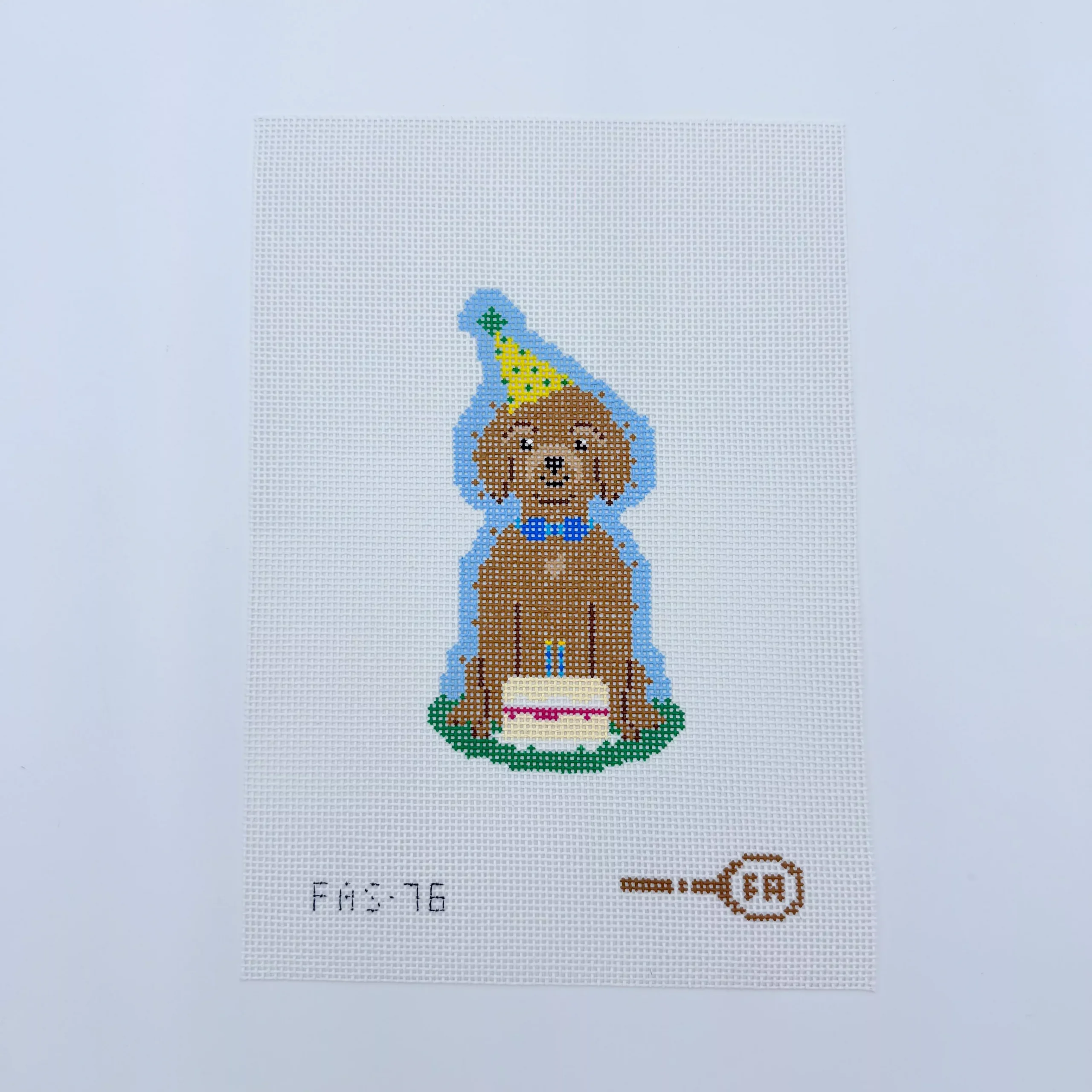 Puppy's Birthday Cake Canvas
