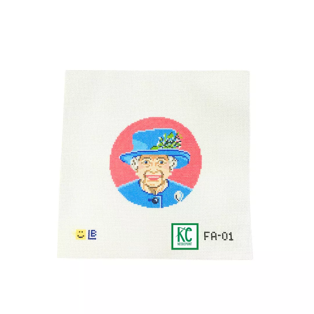 Queen Elizabeth II Round Canvas