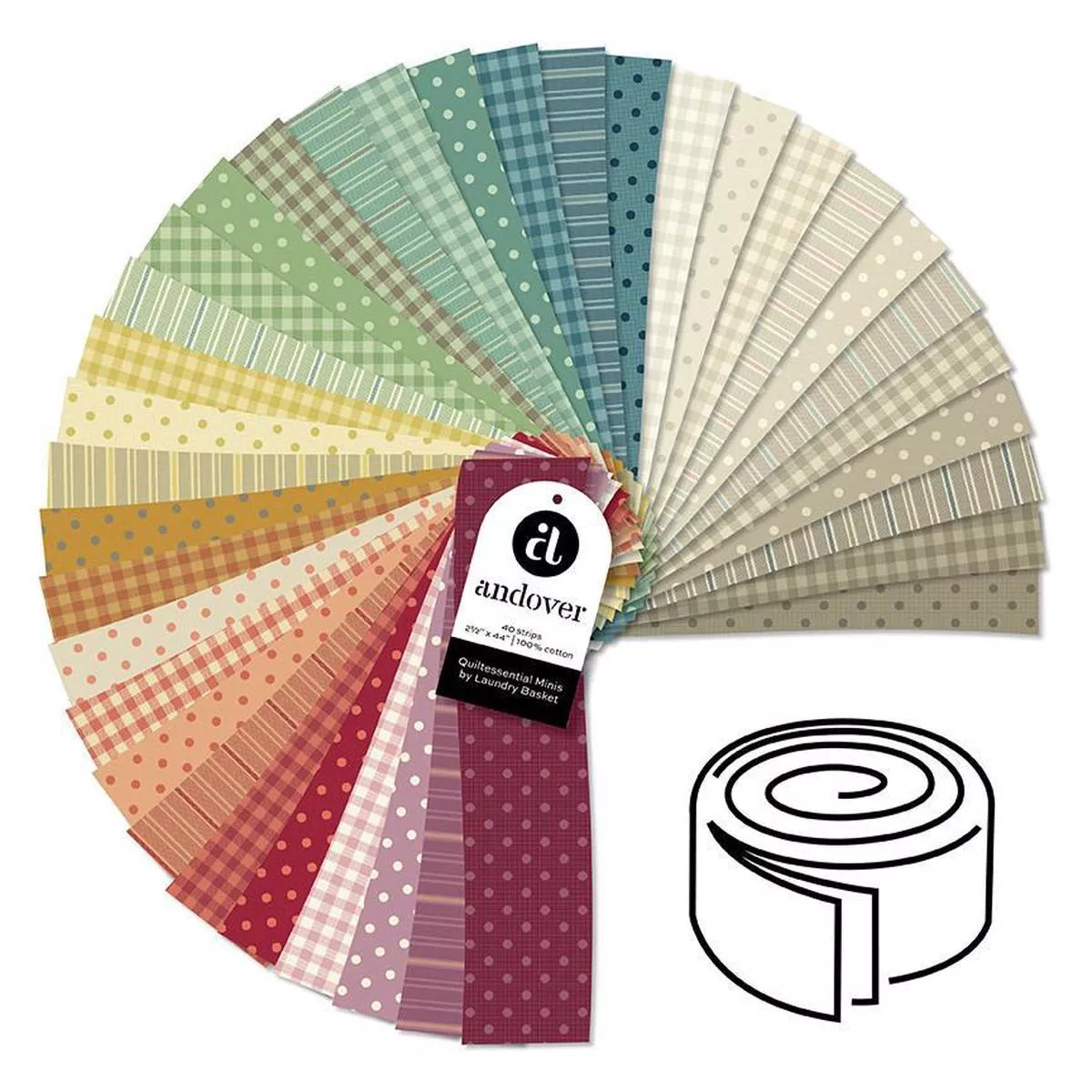 Quiltessential MINIs Jelly Roll - 2.5" strips