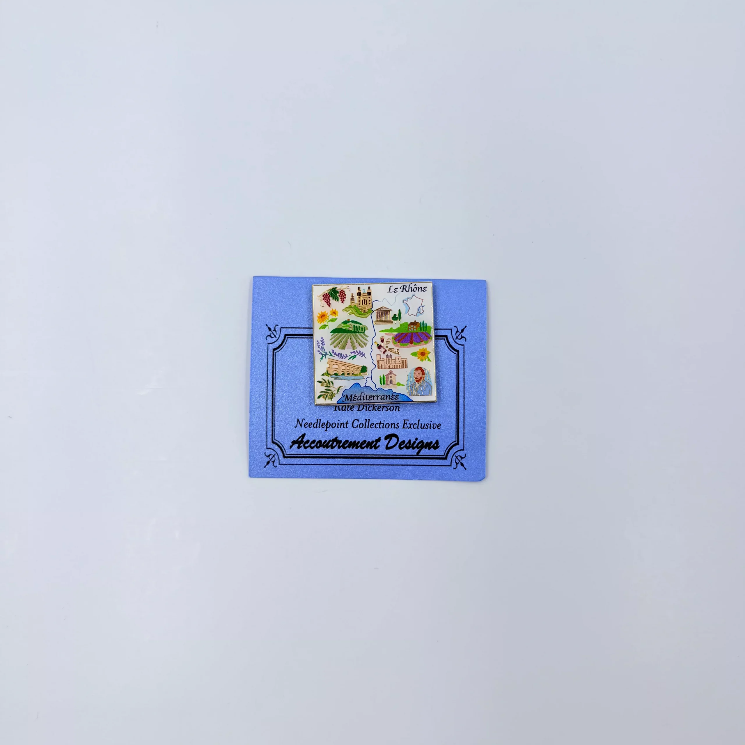 Rhone River Provence Collage Needle Minder