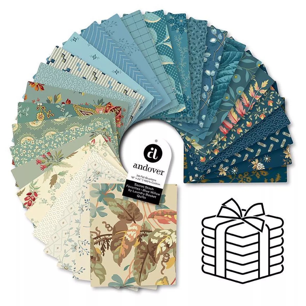 Secret Stash Blue Willow Fat Quarter Bundle