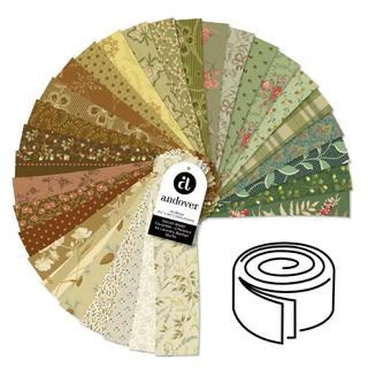 Secret Stash Chestnut Jelly Roll - 2.5" strips
