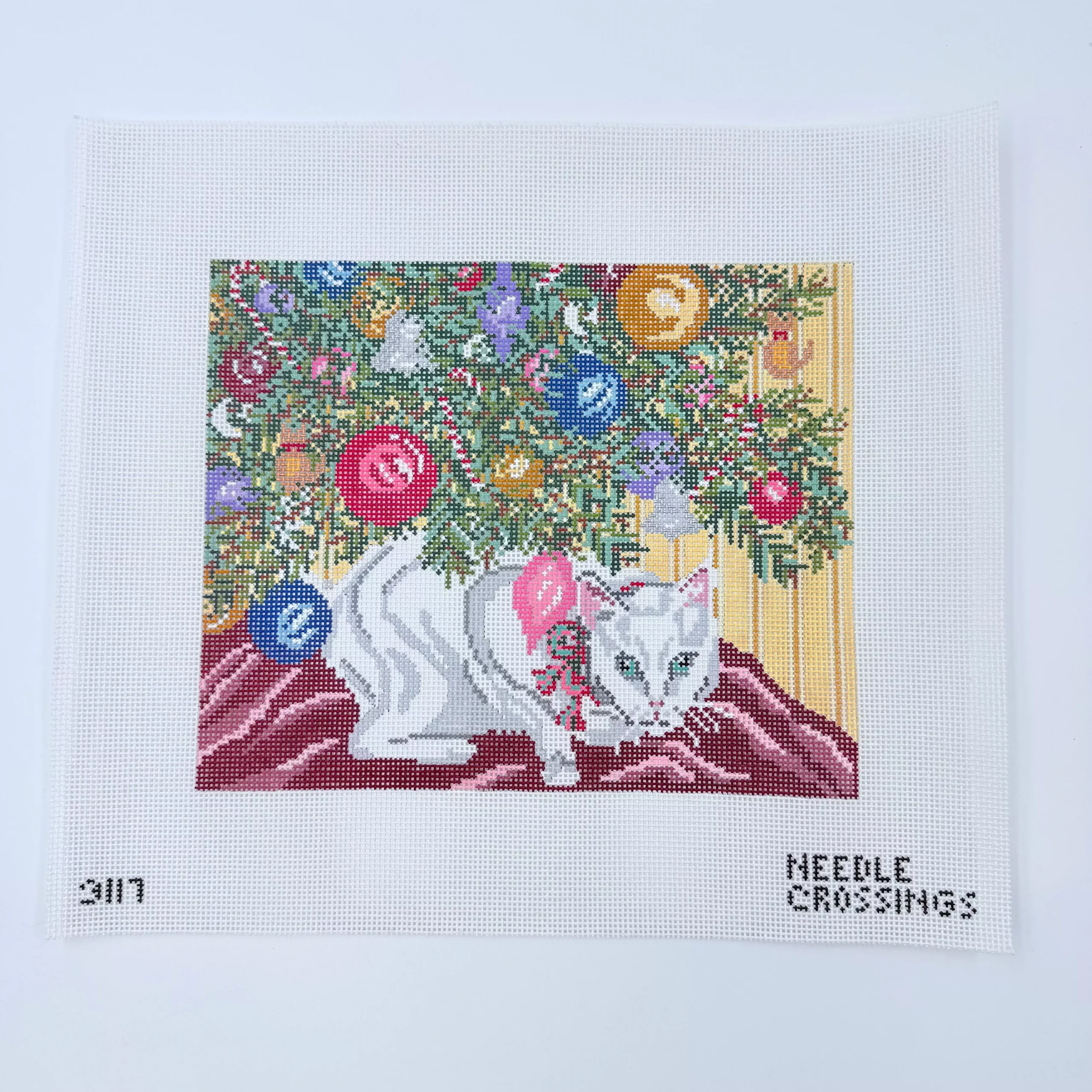 Snow Under Christmas Tree Canvas
