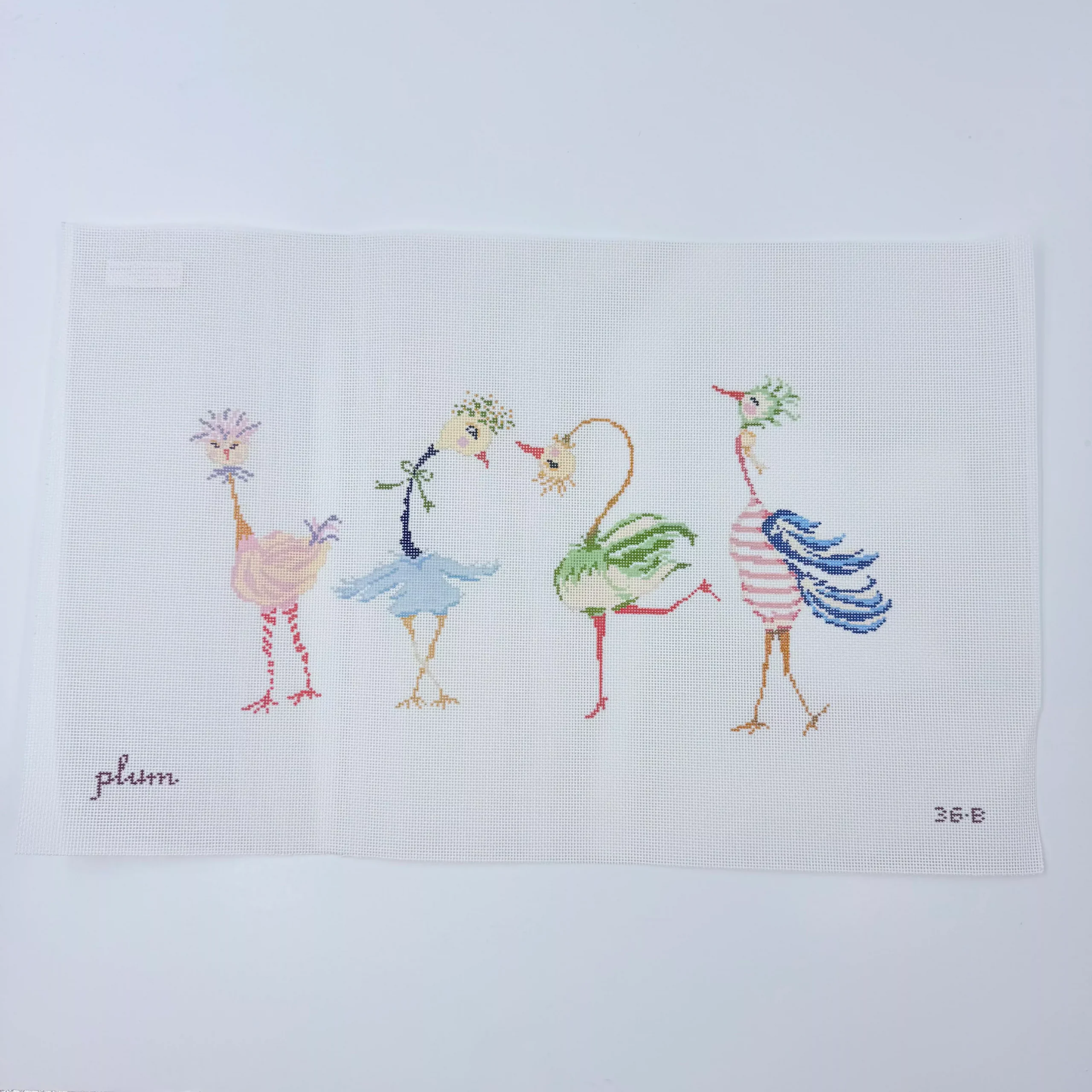 Strange Birds Needlepoint Canvas