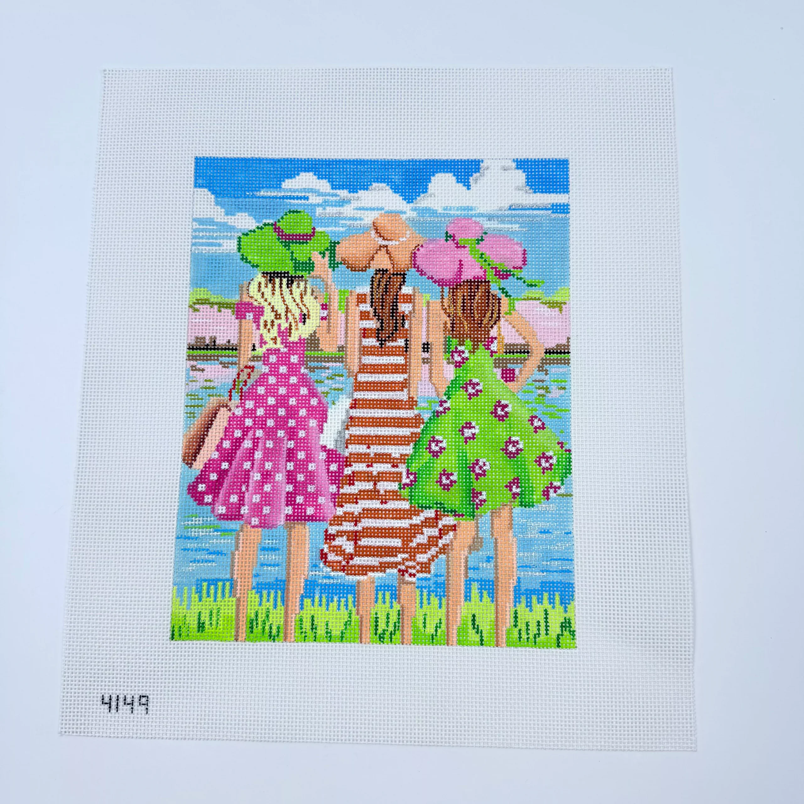 Three Girls in Spring Canvas