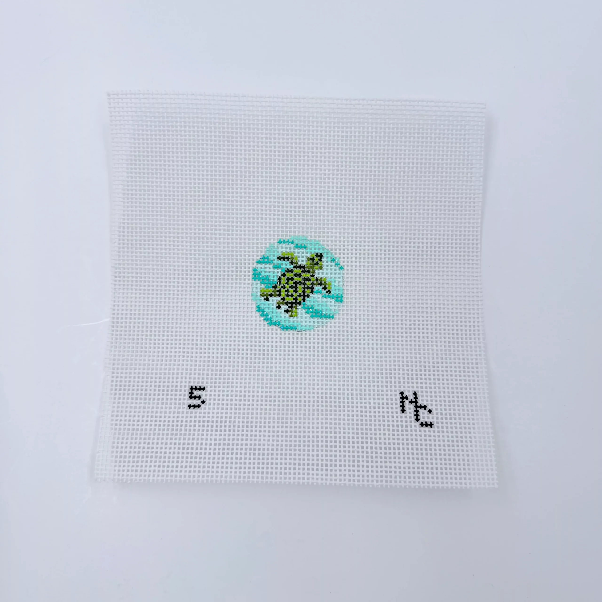 Turtle Key Fob Insert Canvas