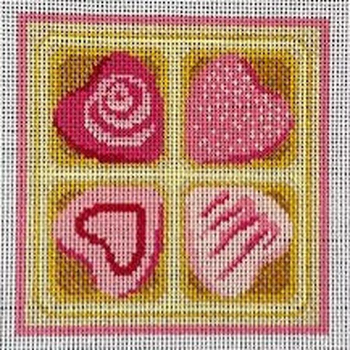 V-04 4 Piece Pink Hearts Box
