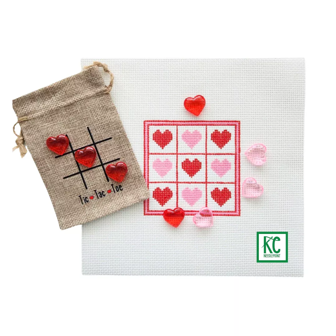 Valentine's Tic Tac Toe Canvas