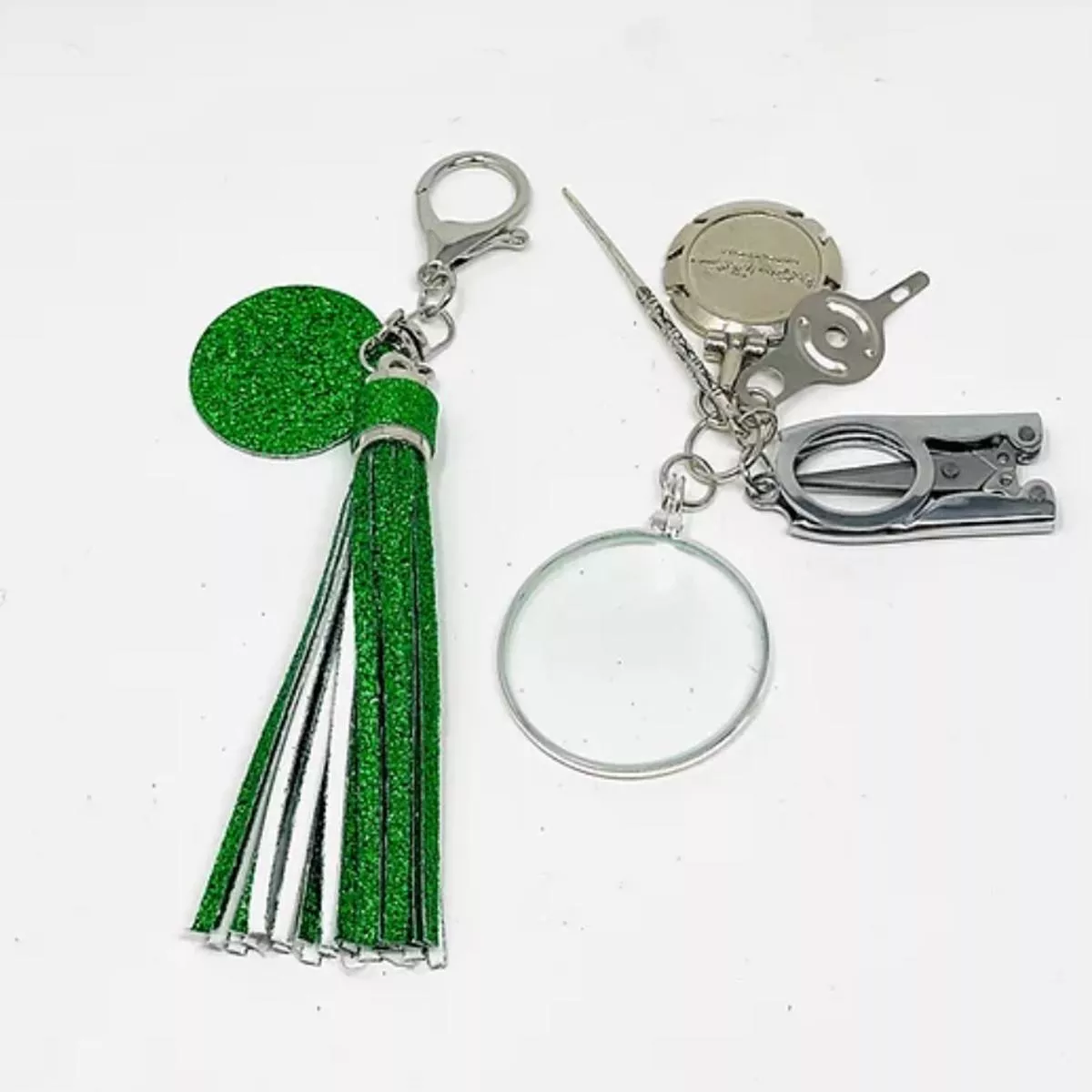 Victoria Whitson Accessory Tassel With Scissors - Green Sparkle